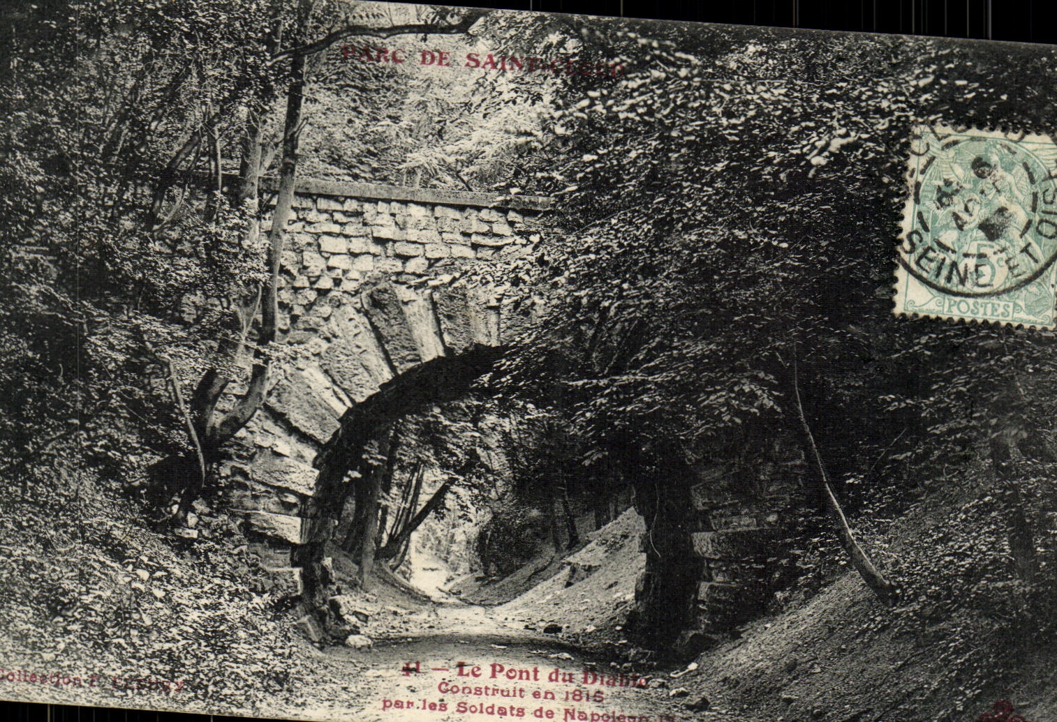 CPA Parc de Saint Cloud Le pont au diable