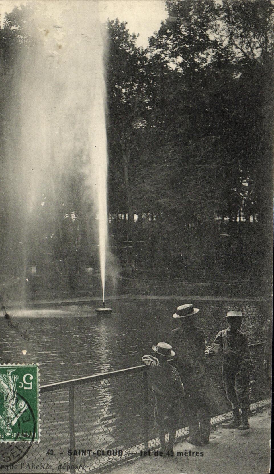 VINTAGE POSTCARD Park of Saint Cloud Jet of 40 bills of quantities