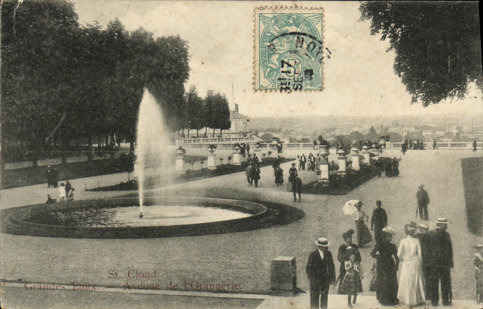 CPA Parc de Saint Cloud Grandes eaux Avenue de l Orangerie
