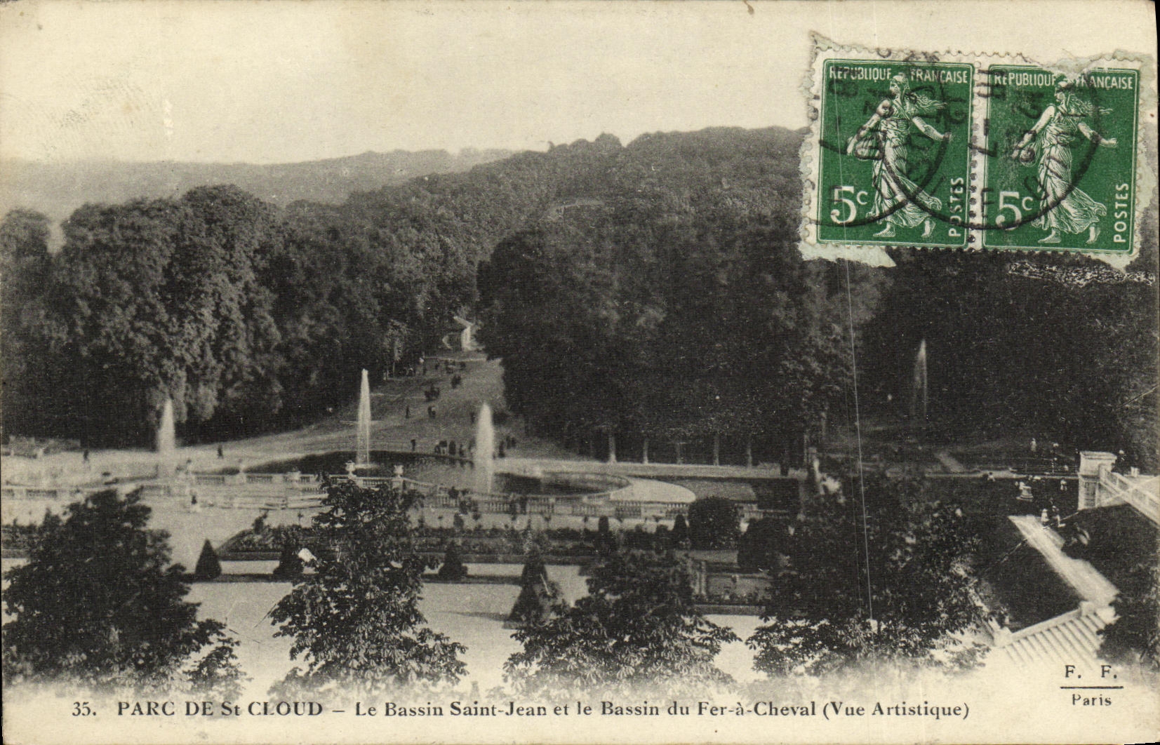 CPA Saint Cloud Le Bassin Jean et le Bassin du Fer a Cheval