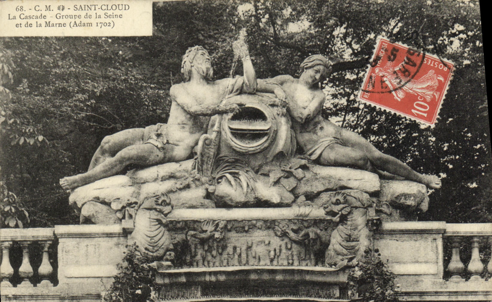 CPA Saint Cloud Cascade Groupe de la Seine et de la Marne