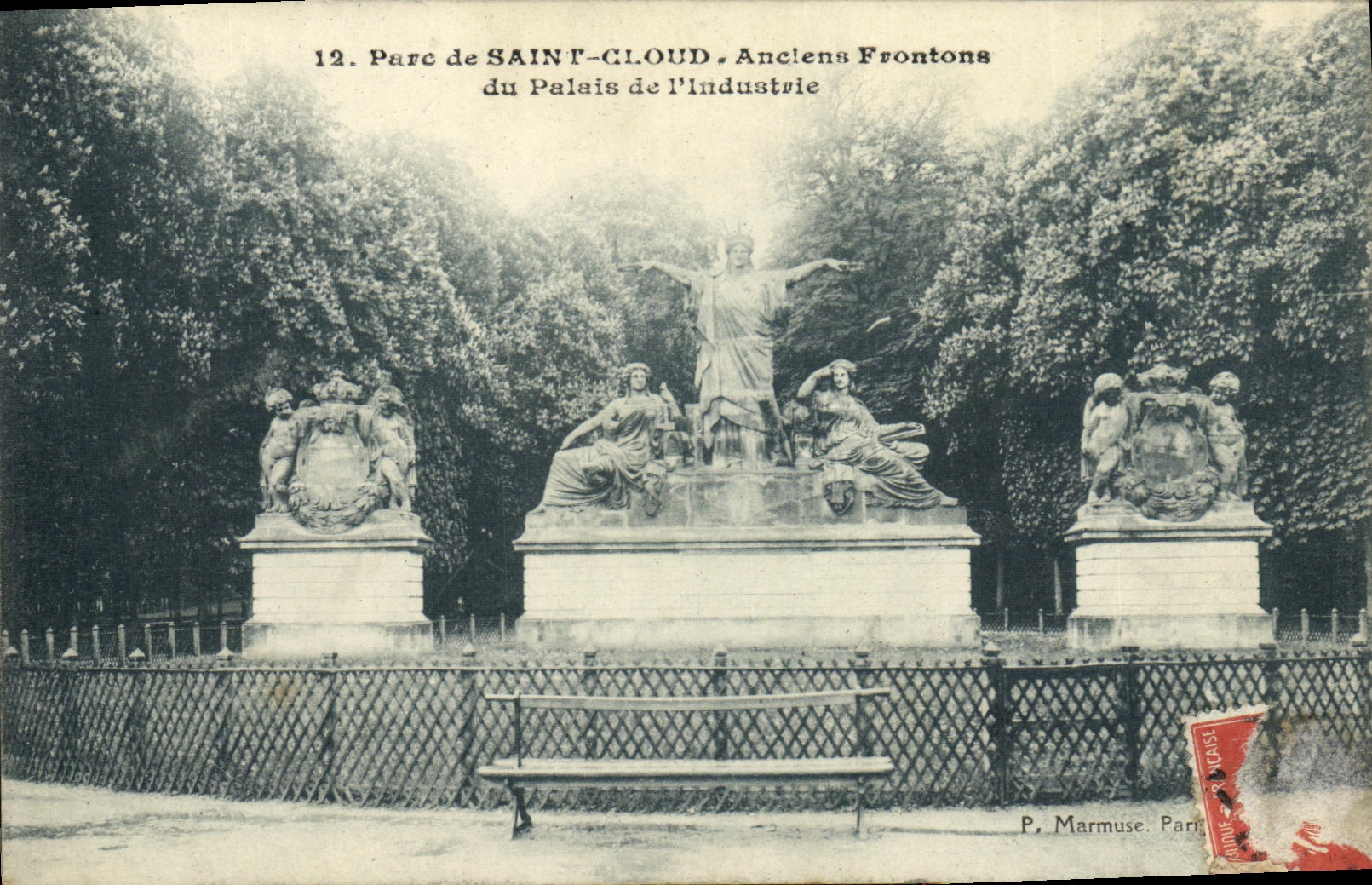 VINTAGE POSTCARD Holy Cloud Old Pediments of the Palate of L Industry