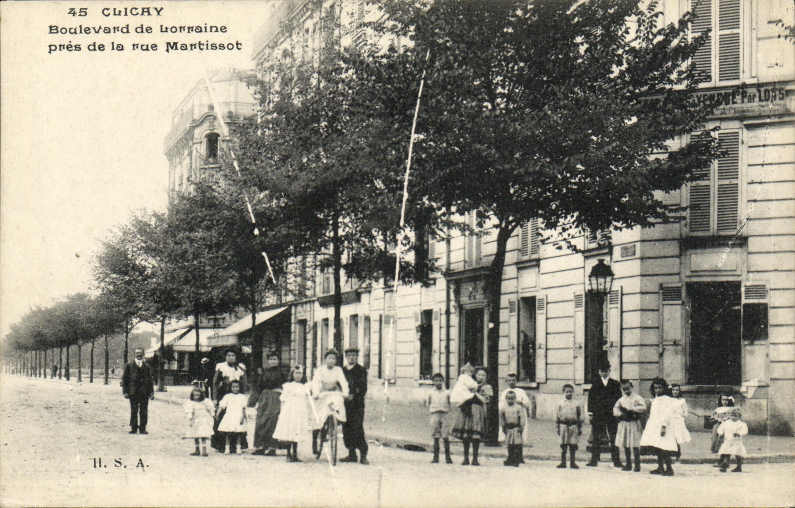 CPA Clichy Boulevard de Lorraine Pres de la Rue Martissot Enfants