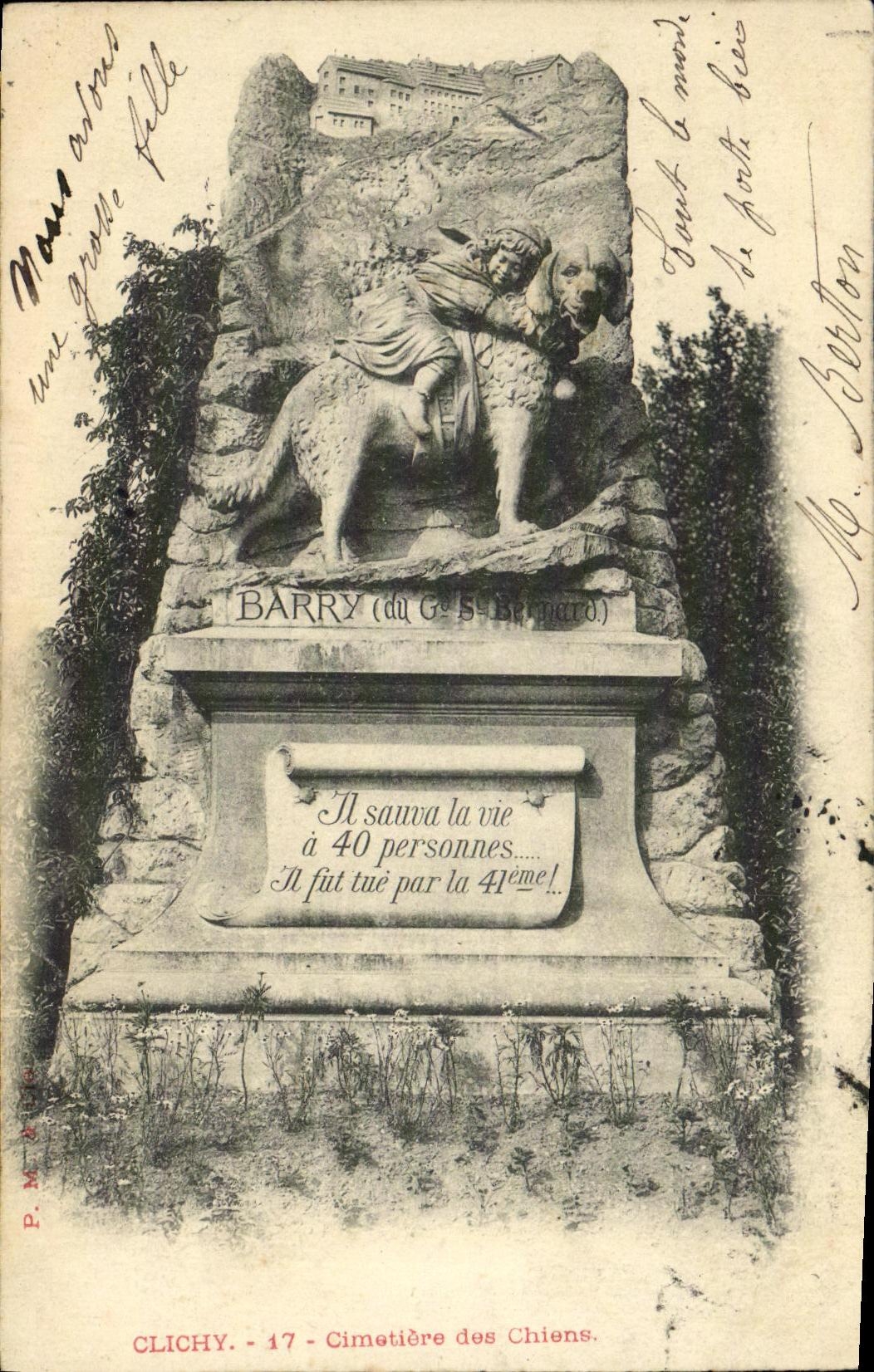 CPA Clichy Cimetiere des Chiens