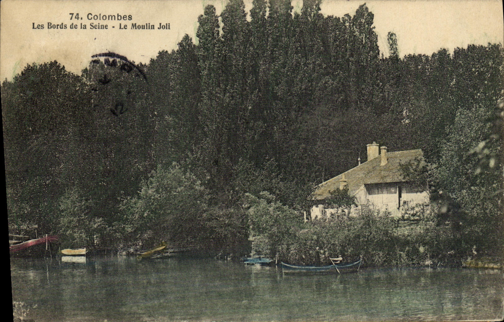 VINTAGE POSTCARD Doves Edges of the Seine the Joll Mill