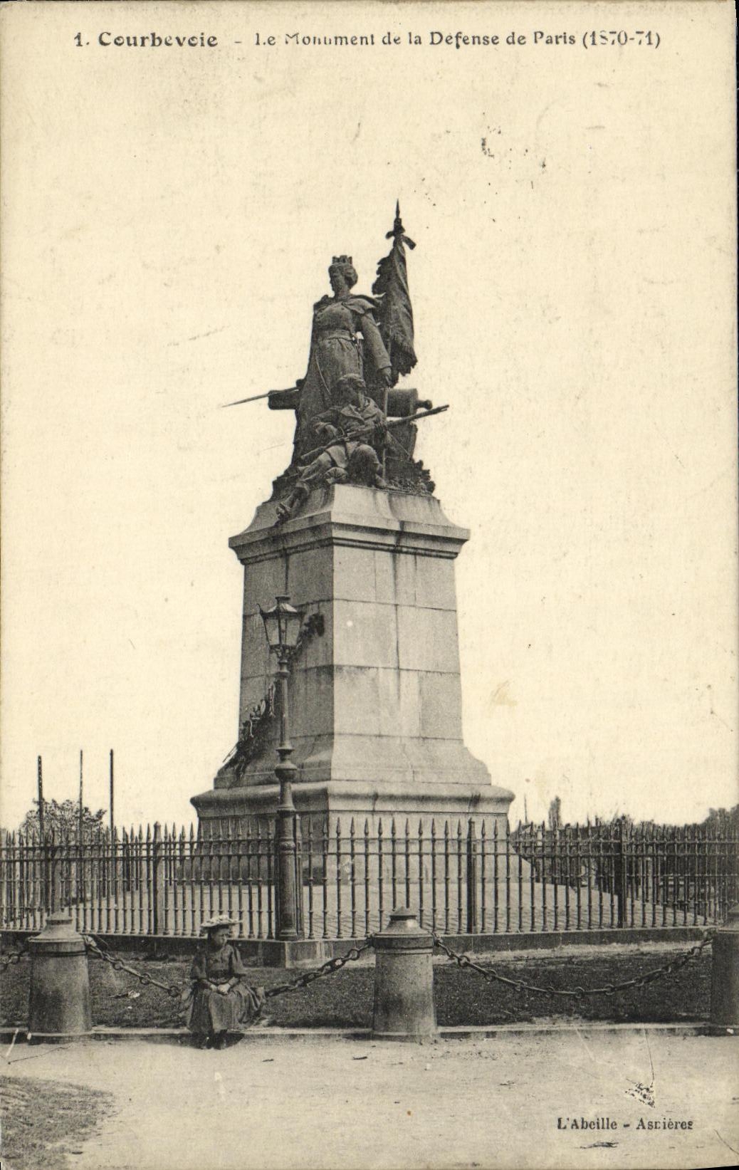 CPA Courbevoie Le Monument de la Defense de Paris 1870 1871 Militaria
