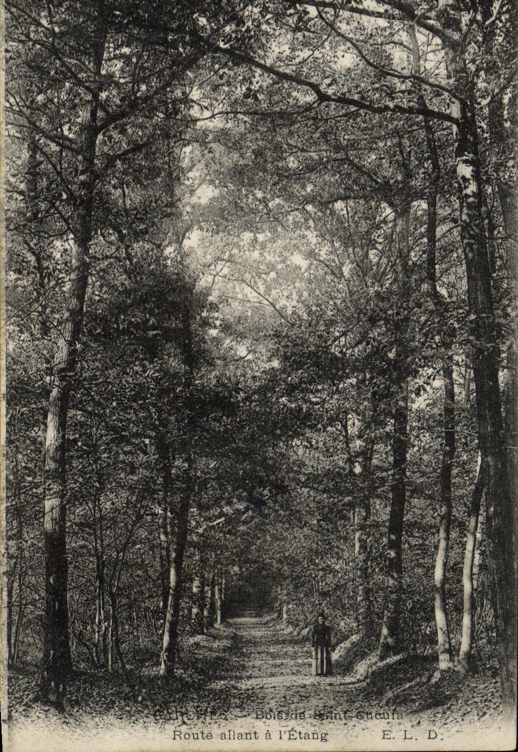 La POSTAL Garches Bois de la VENDIMIA de la ruta de Cucufa Saint que va tiene L charca