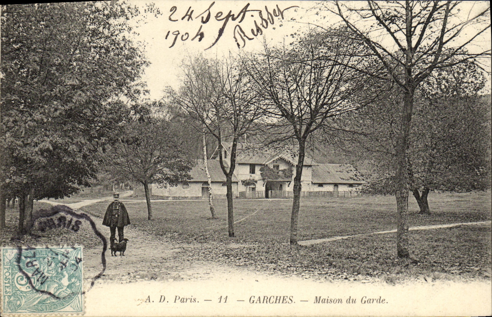 VINTAGE POSTCARD Garches House of the Guard