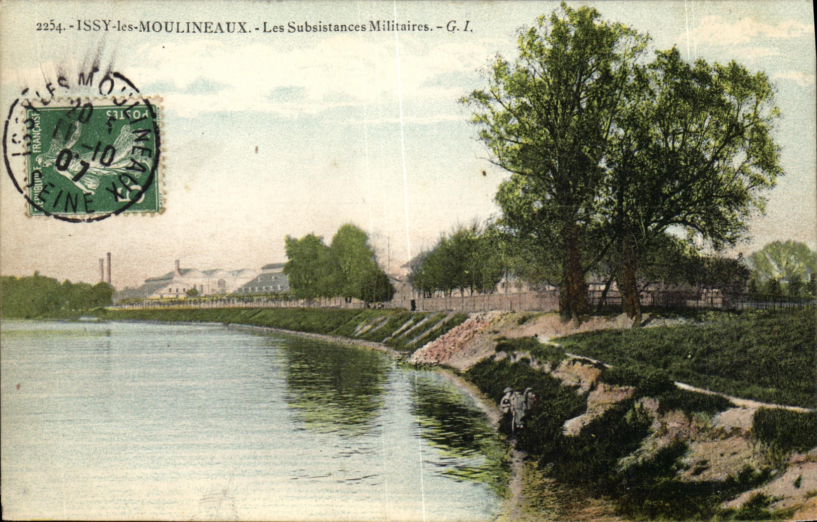 Subsistencia de los militares de Issy Moulineaux de la POSTAL de la VENDIMIA