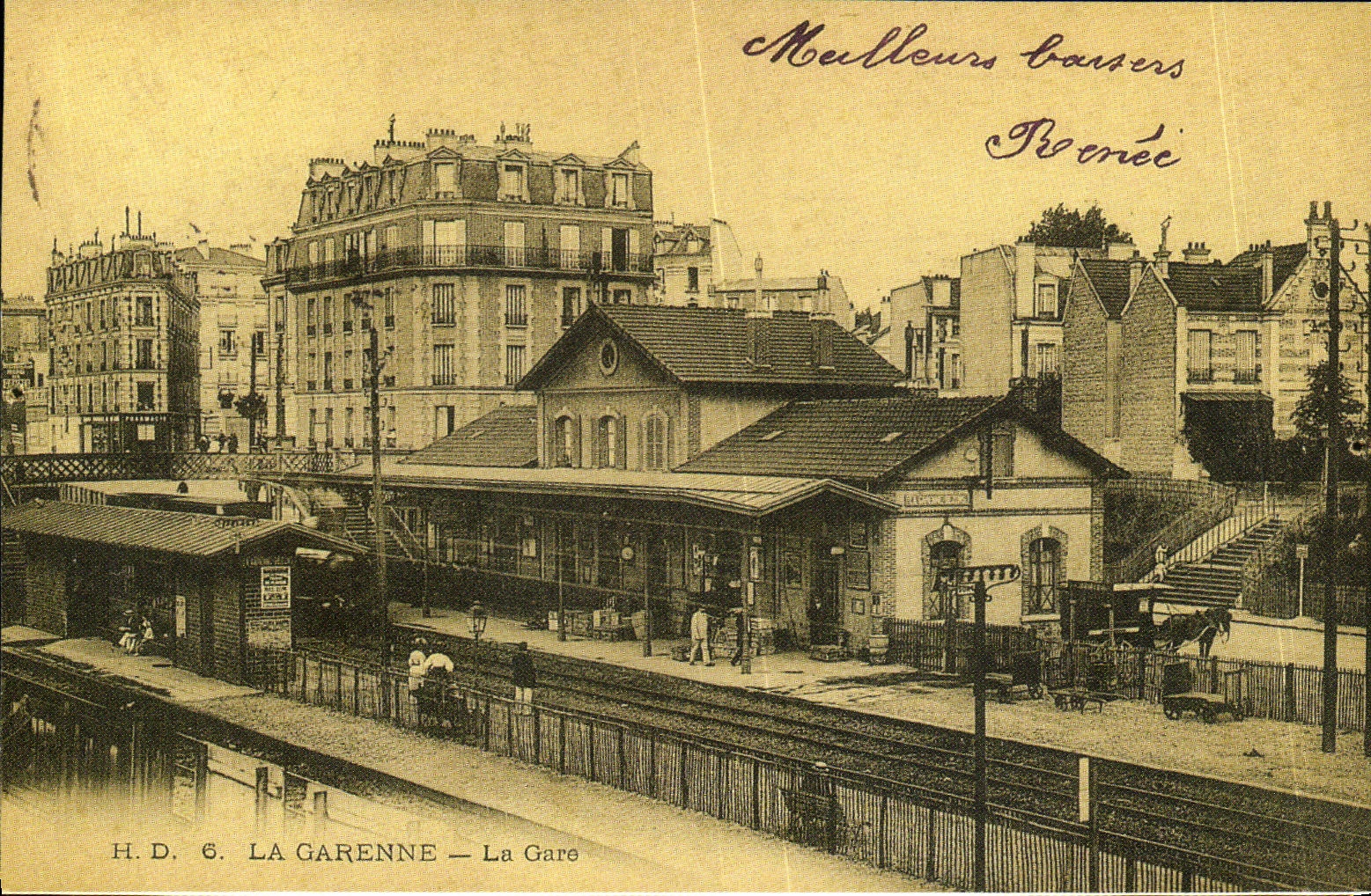 REPRO Recto back Garenne Train station the bandstand