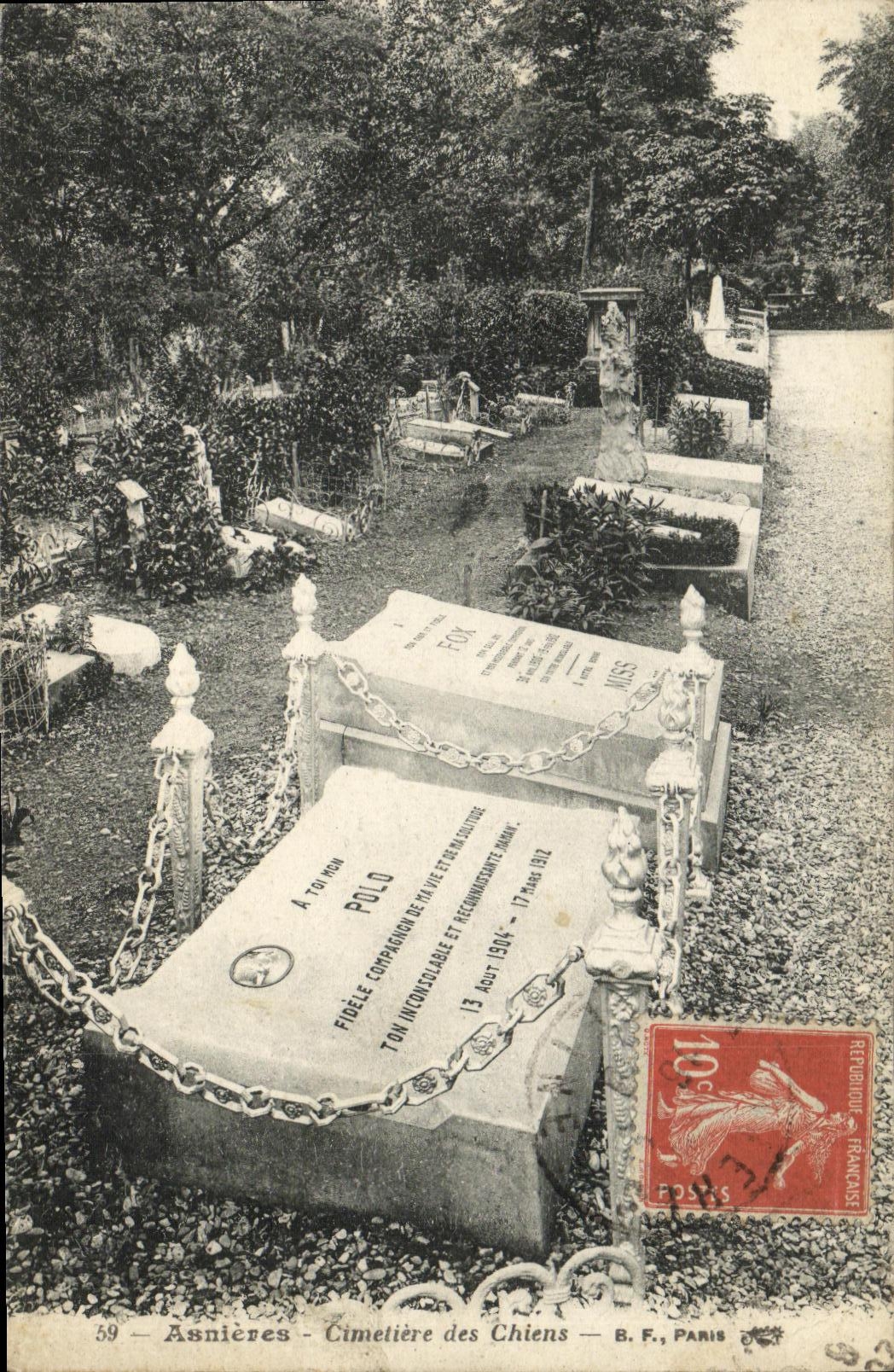 CPA Asnieres Cimetiere des Chiens 