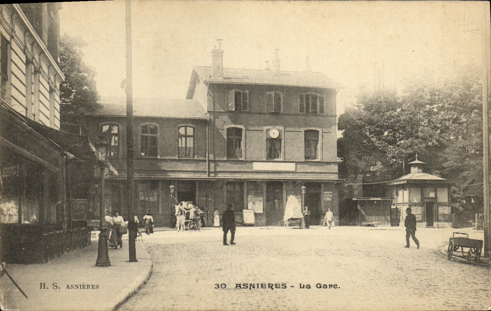 CPA Asnieres La Gare