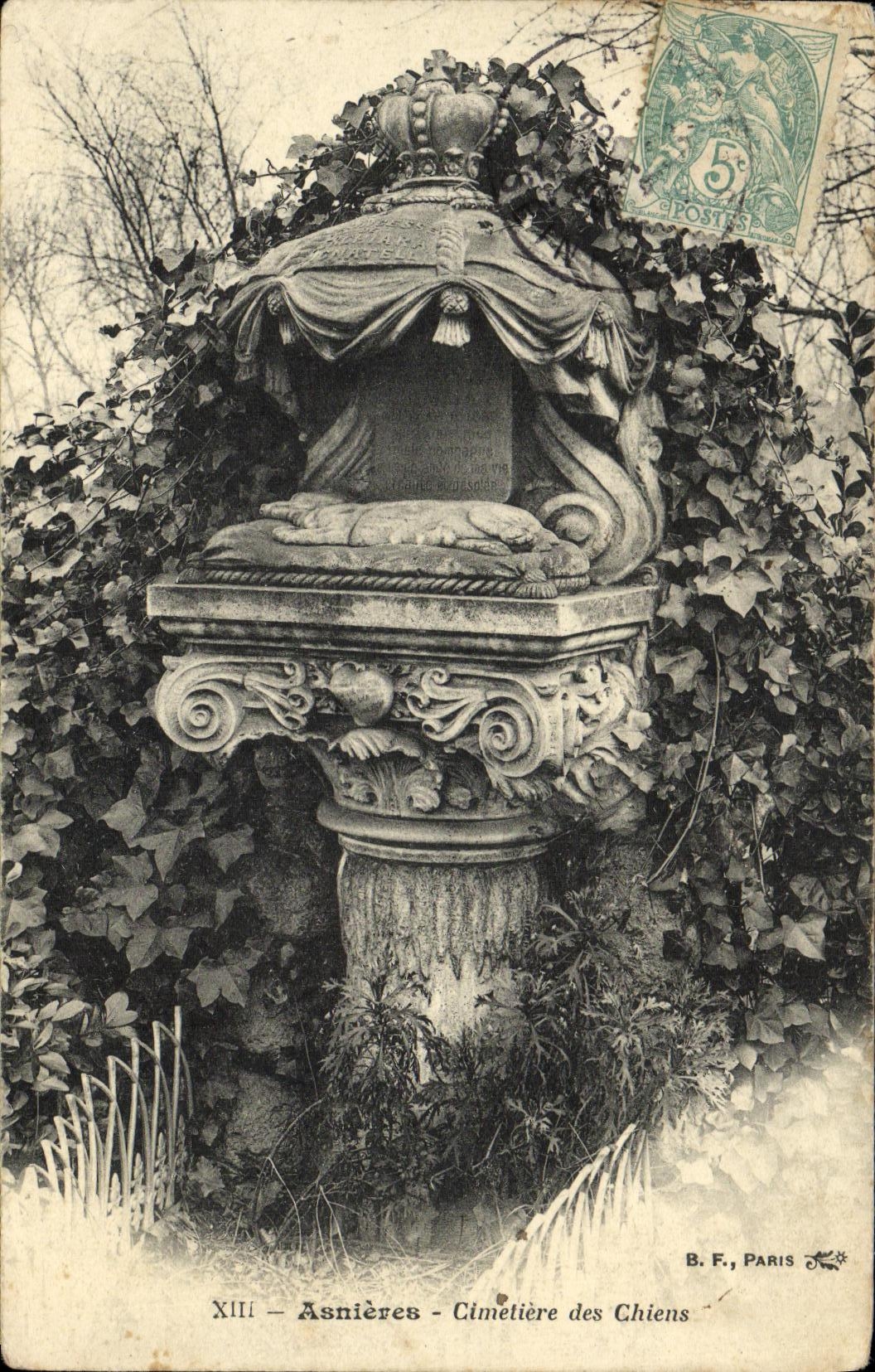 CPA Asnieres Cimetiere des Chiens