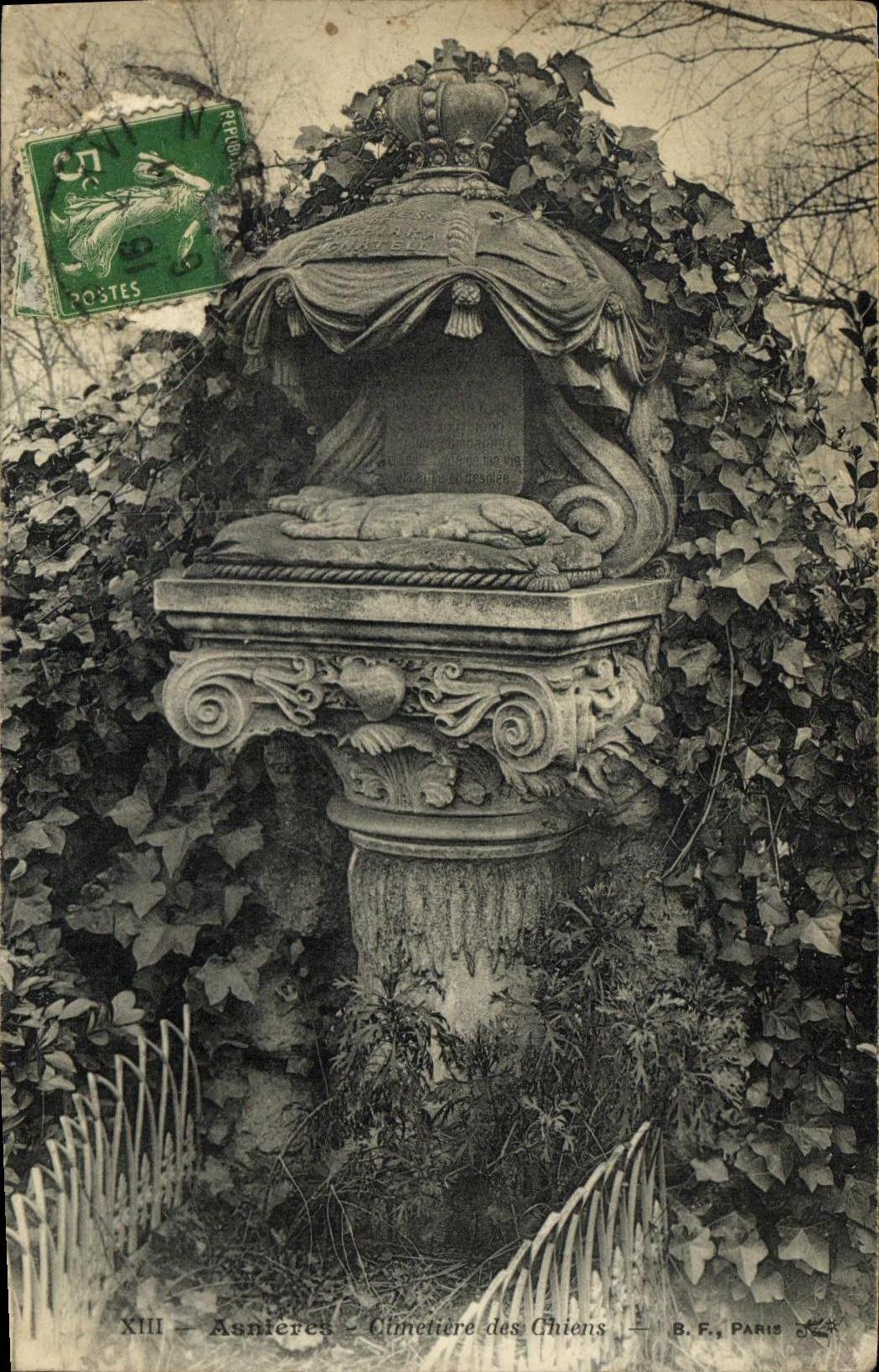 CPA Asnieres Cimetiere des Chiens