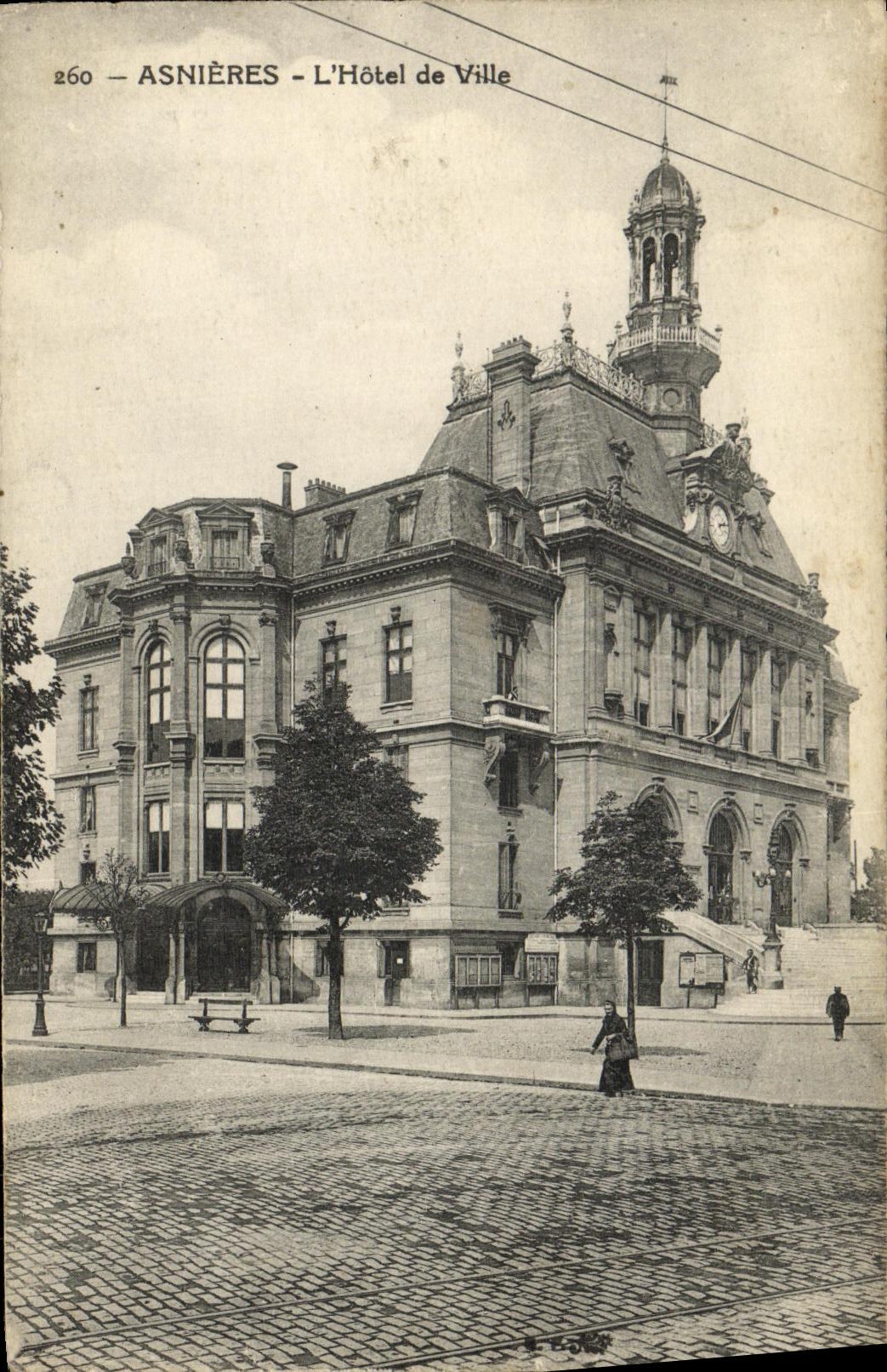 CPA Asnieres L Hotel de Ville