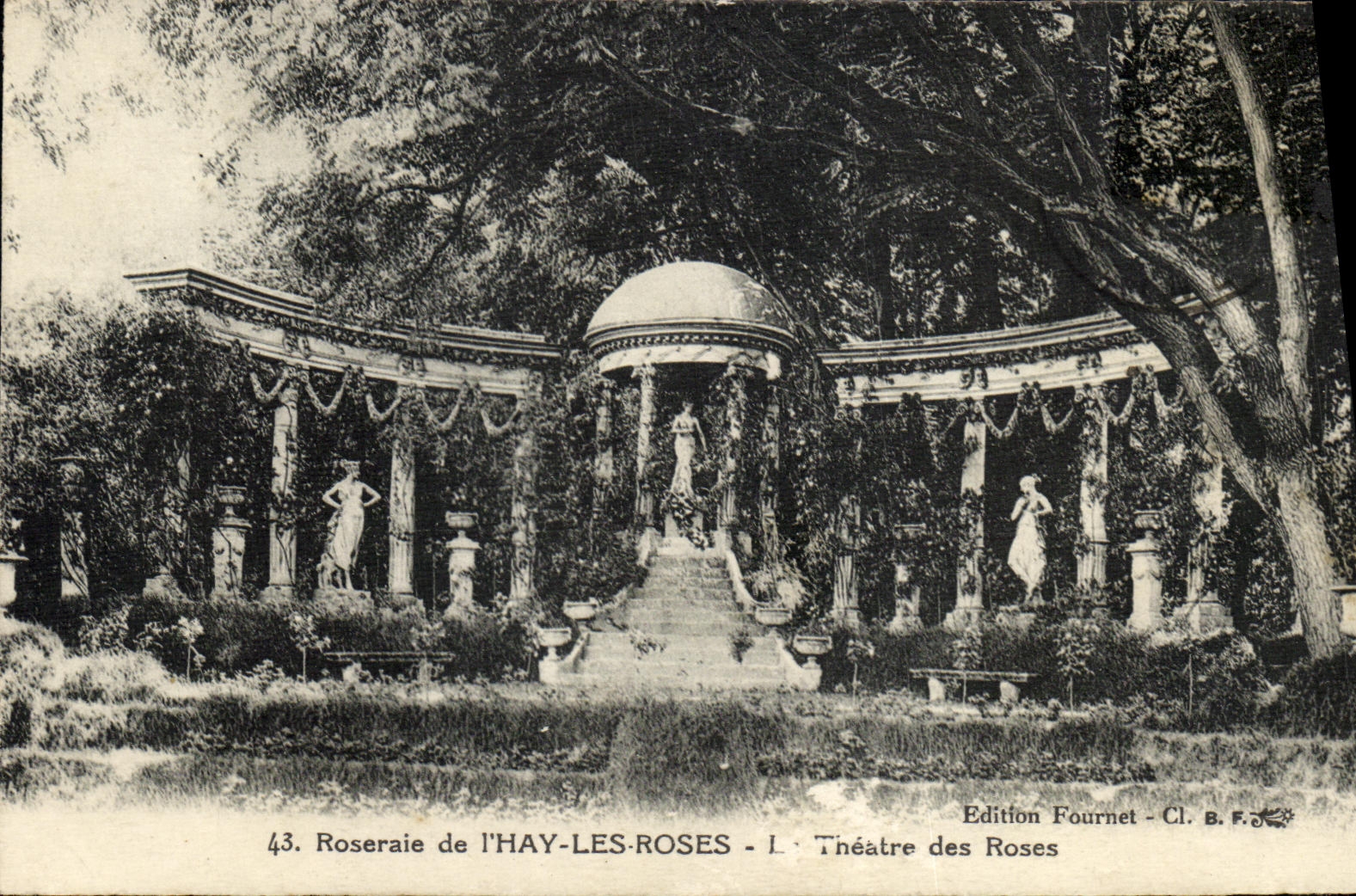 VINTAGE POSTCARD Rosery of L Hay the Roses Theater of the Roses