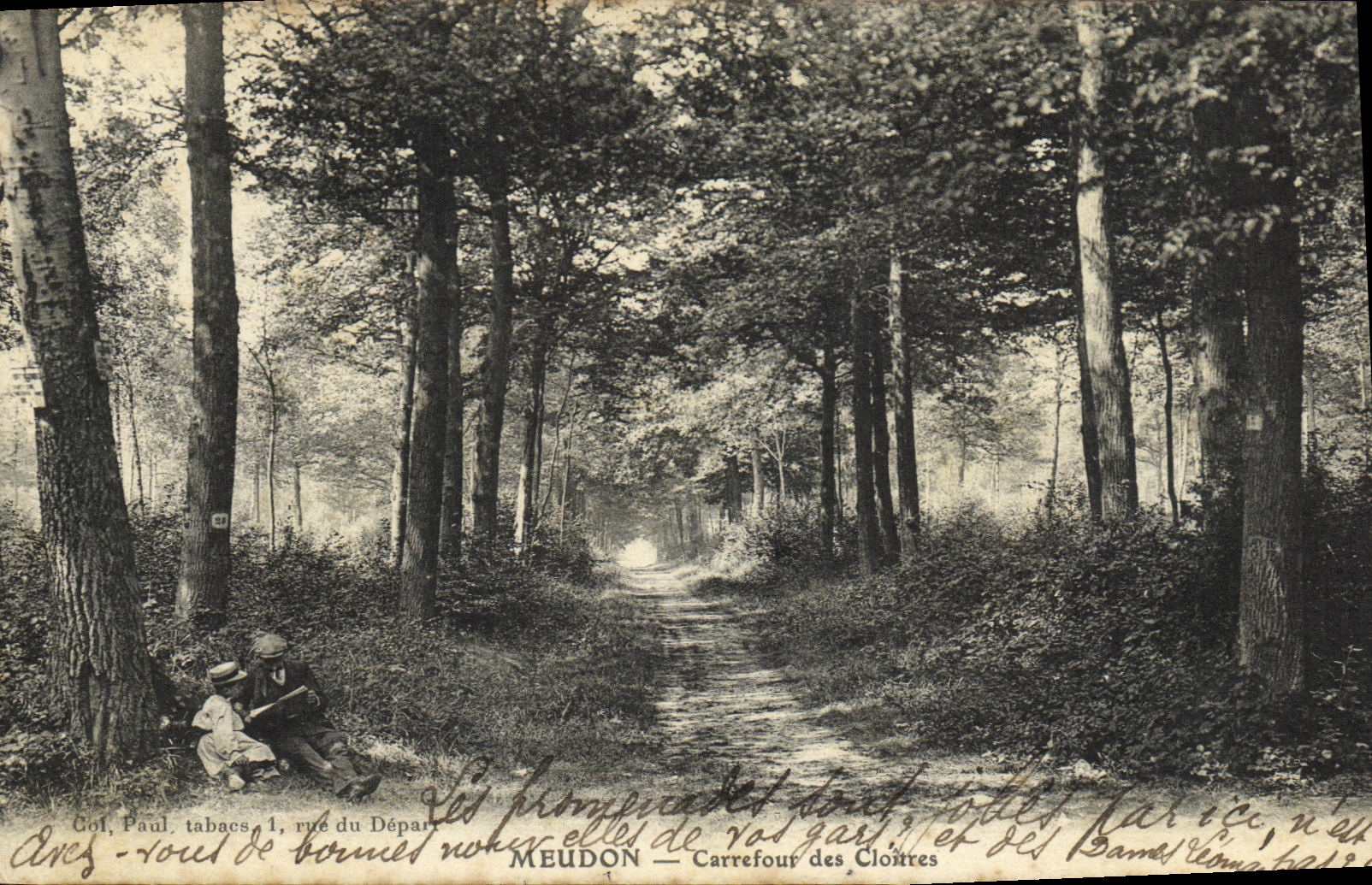 Encrucijada de Meudon de la POSTAL de la VENDIMIA de los claustros