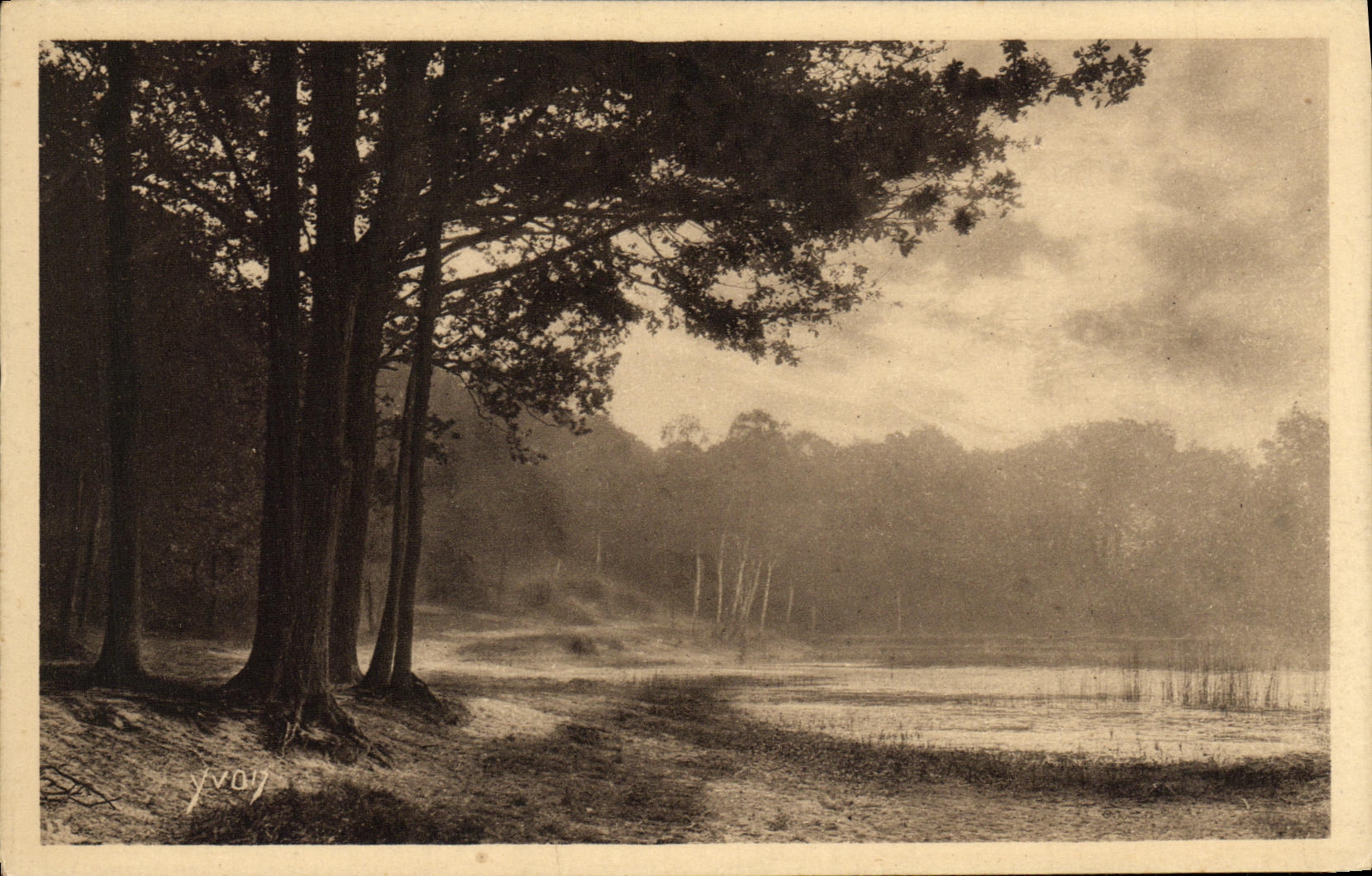 Charca de la POSTAL de la VENDIMIA del taladro de Villebon de Meudon