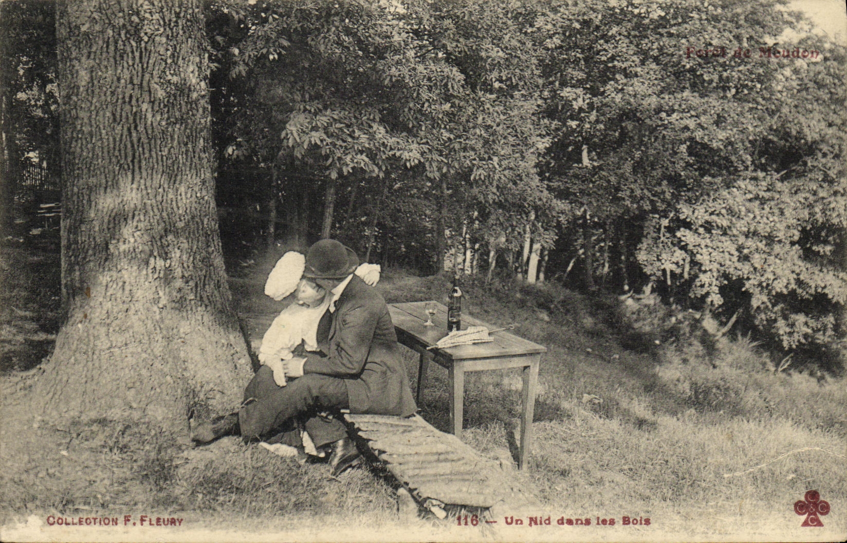 CPA Un Nid dans les Bois Couple Amour 