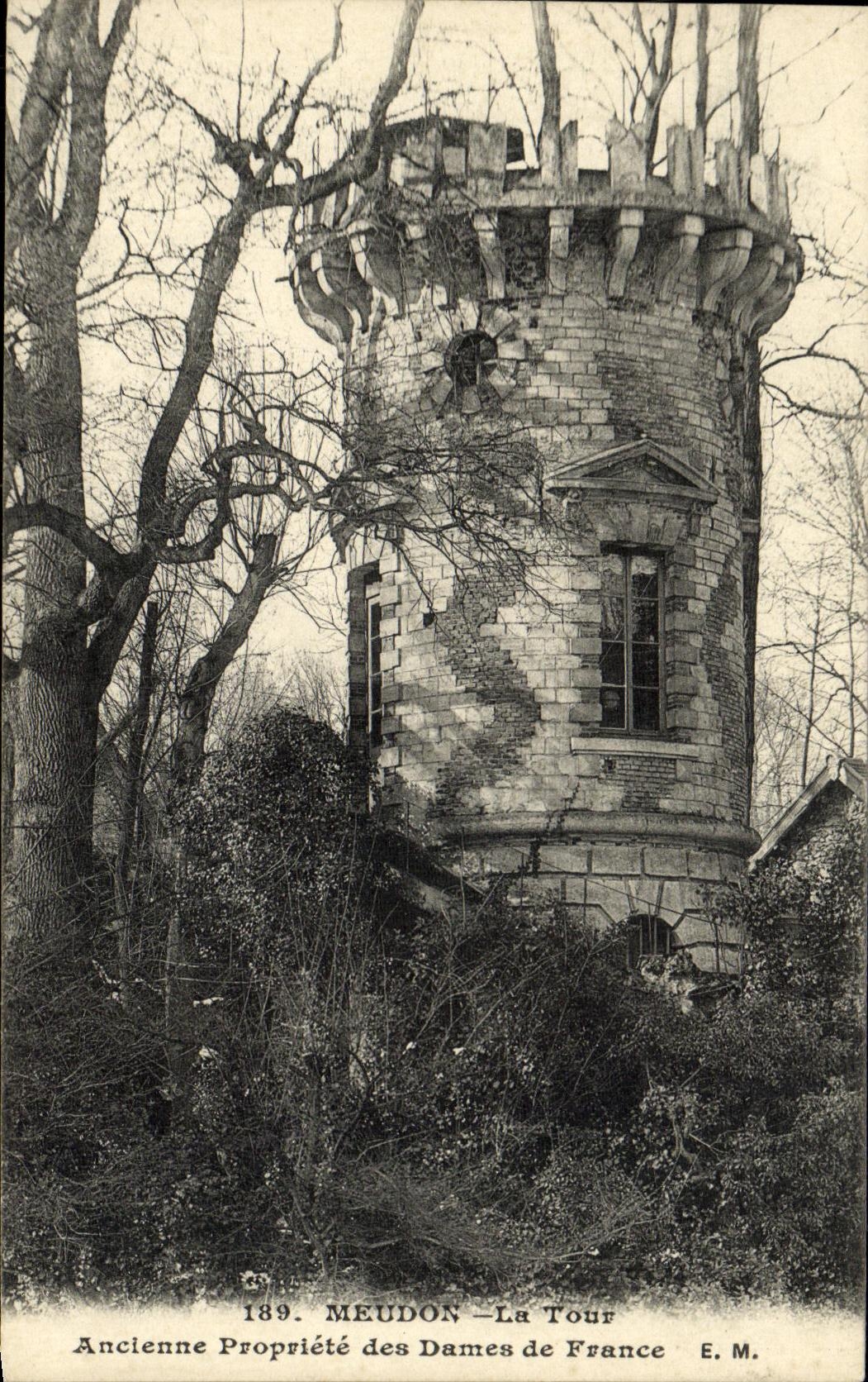 POSTAL Meudon de la VENDIMIA la vieja caracteristica de la torre de las senoras de Francia