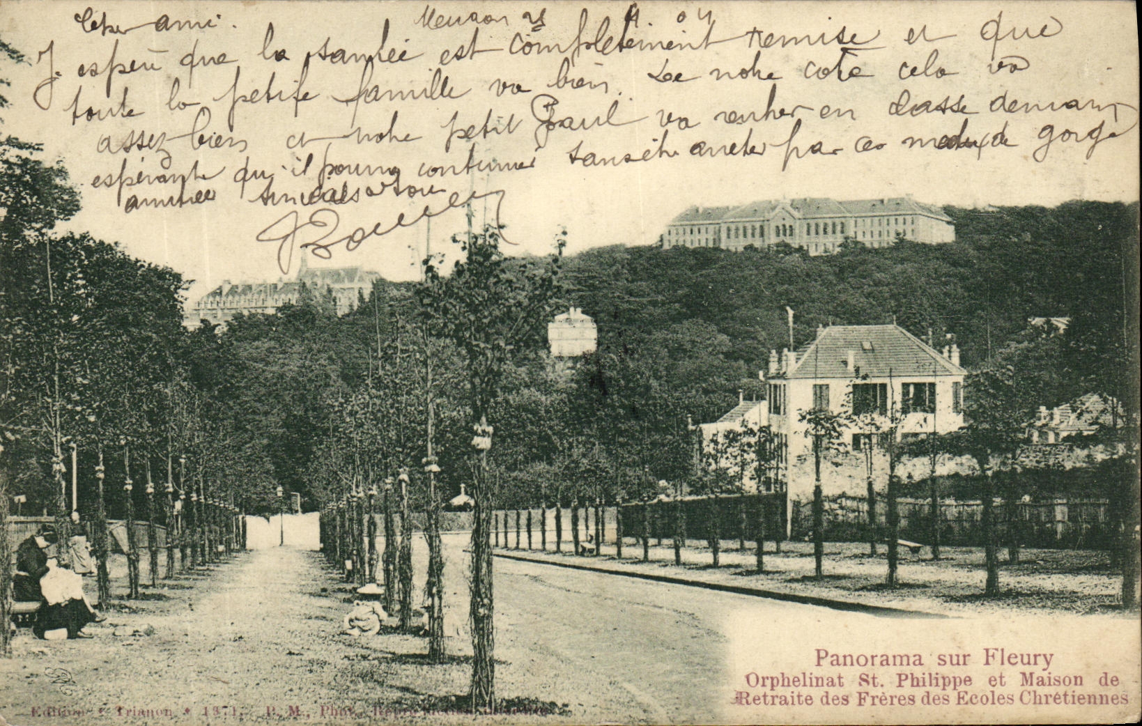 CPA Panorama sur Fleury Orophelinat St philippe et maison de retraite 