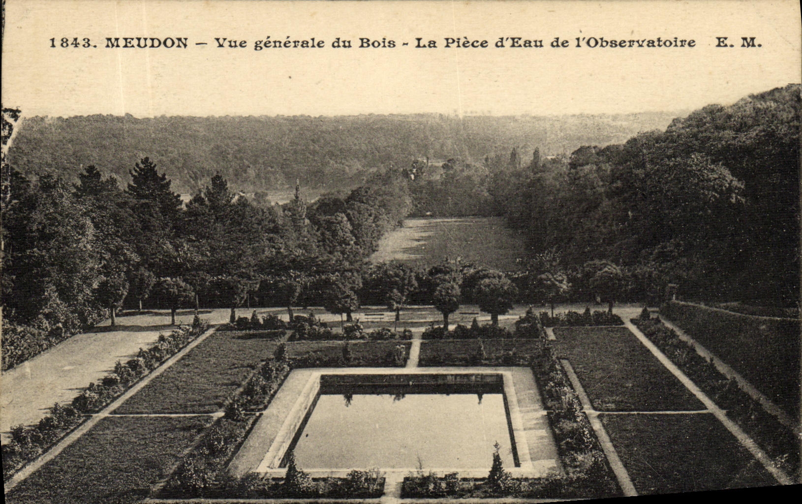 CPA Meudon Vue generale du Bois La Piece d Eau de l Observatoire
