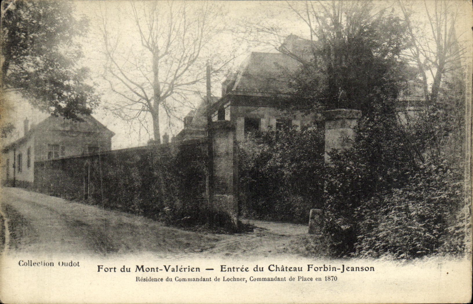 La POSTAL Fort du Mont Valerien de la VENDIMIA entro de la residencia de Forbin Jeanson del castillo del comandante del comandante del lochner del lugar 1870