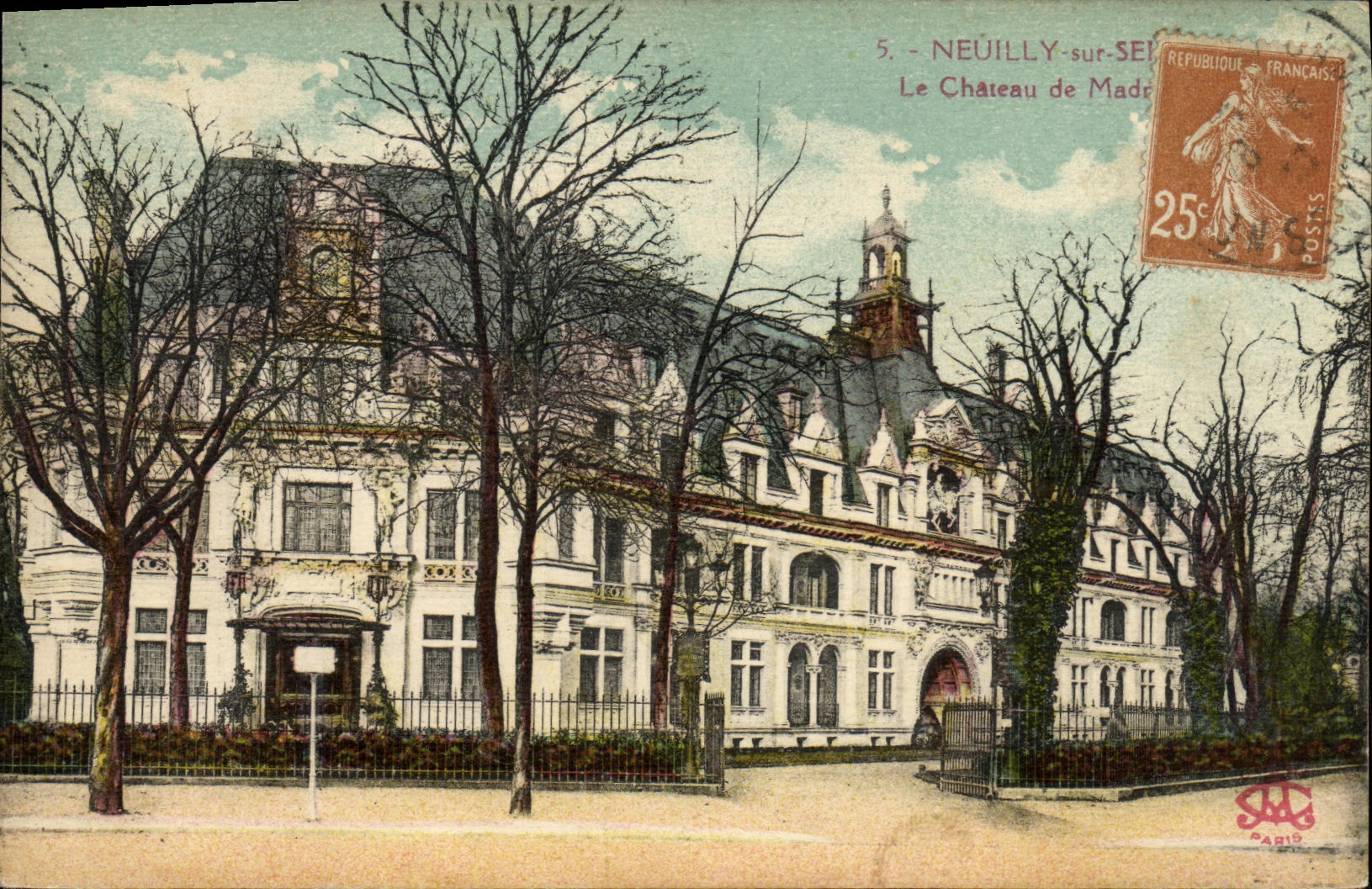 CPA Neuilly Sur Seine Le Chateau de Madrid