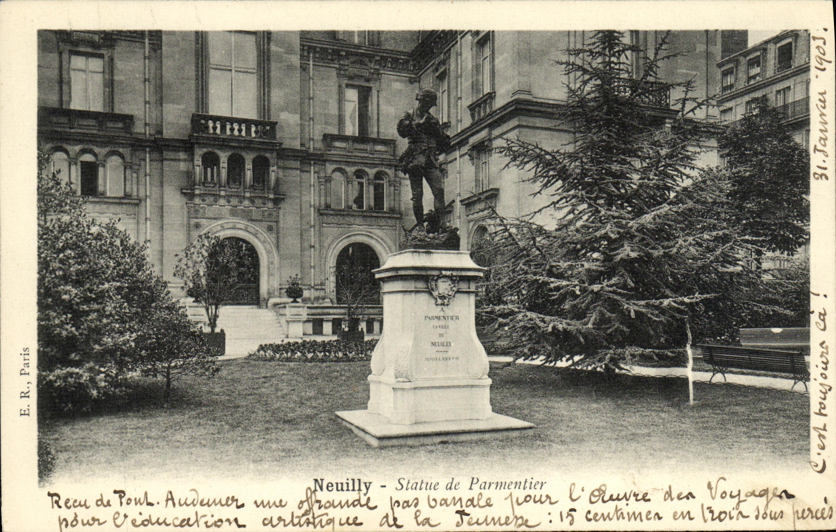 CPA Neuilly Sur Seine Statue de Parmentier