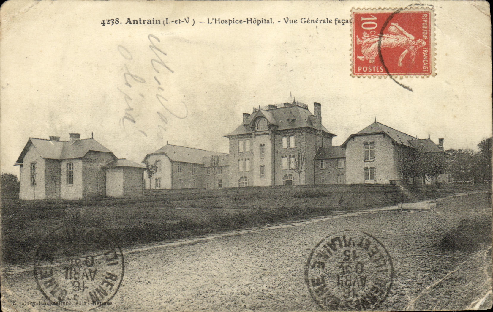 CPA Antrain L Hospice Hopital Vue Generale