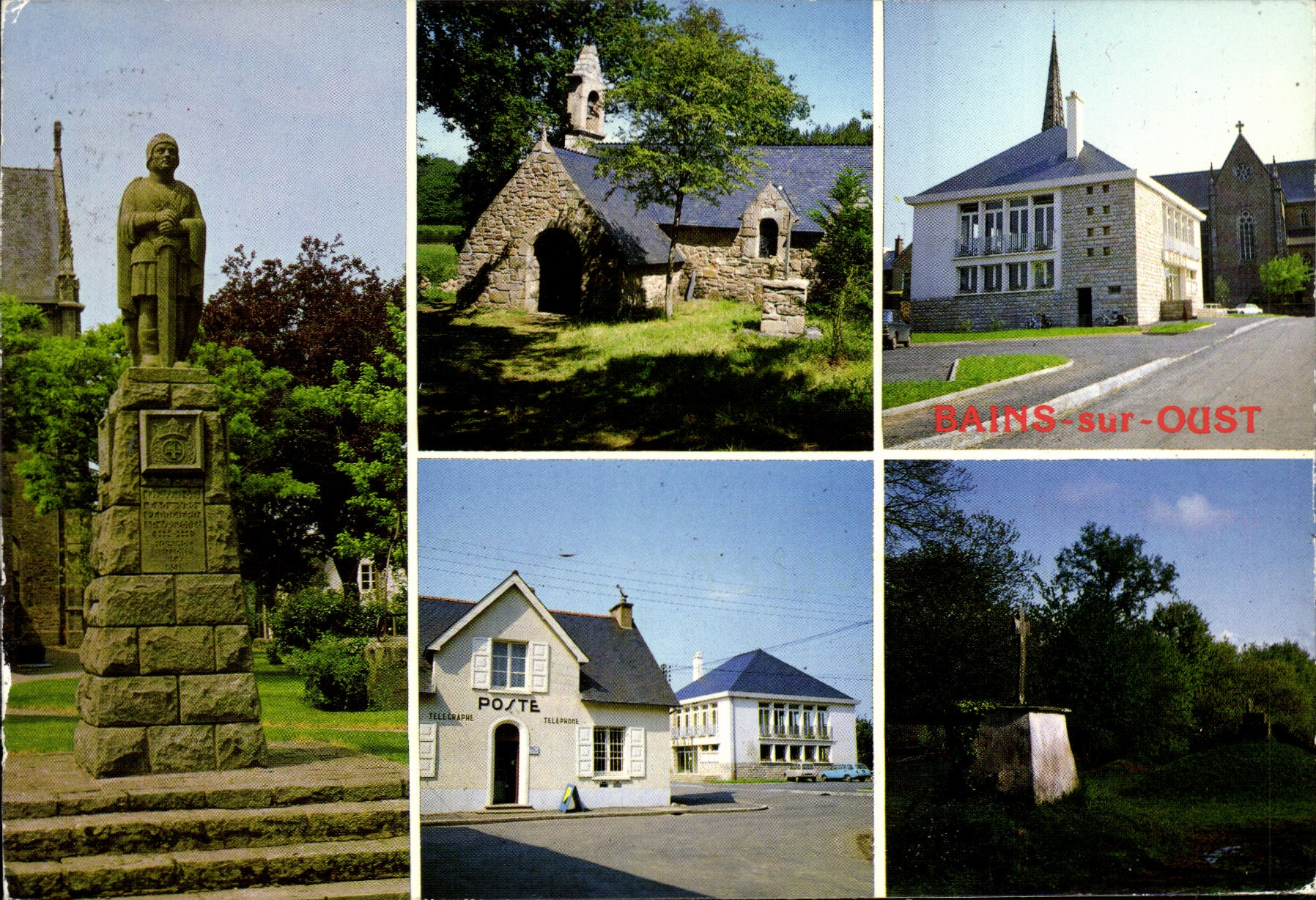 POSTAL MODERNA los banos encendido expulsan estatua de Nominoe la camara acorazada Meen santo el ayuntamiento el túmulo de la oficina de correos