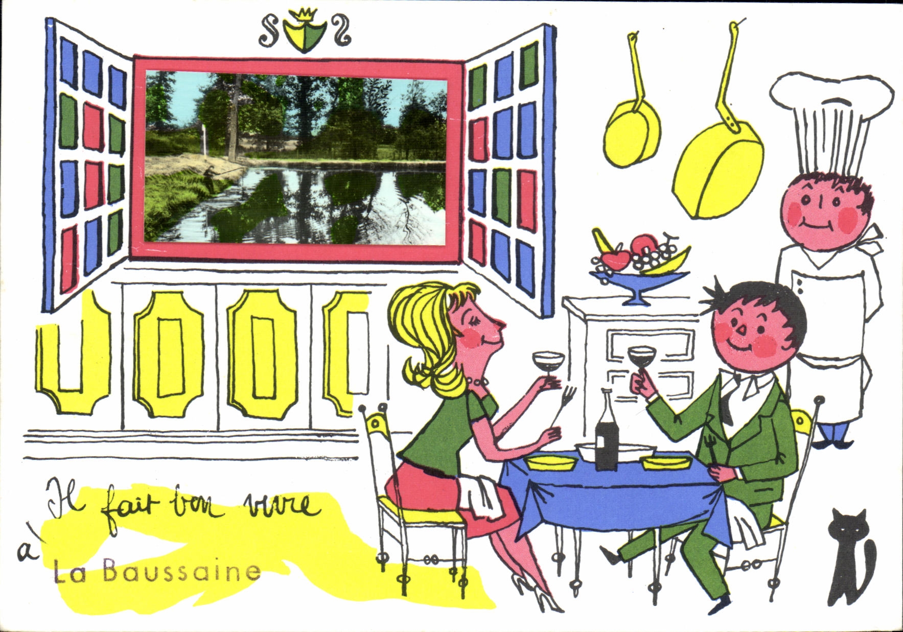 POSTAL MODERNA cocineros de Baussaine