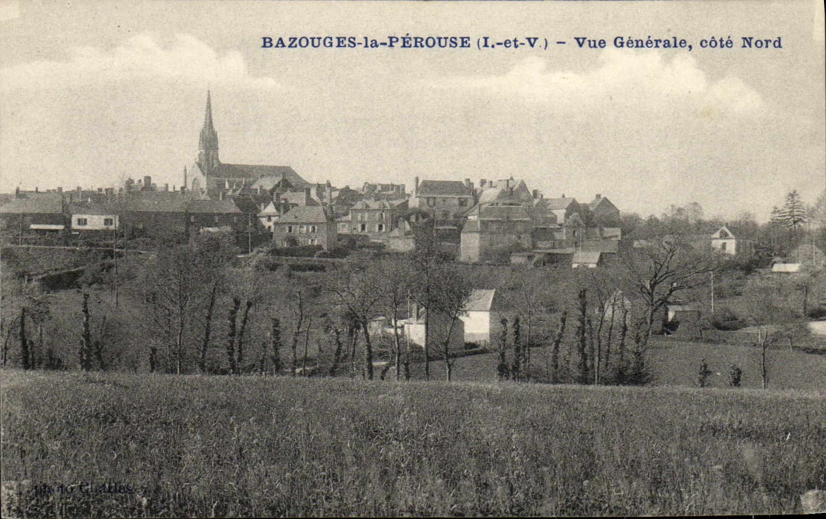 CPA Bazouges la Perouse Vue Generale Cote Nord