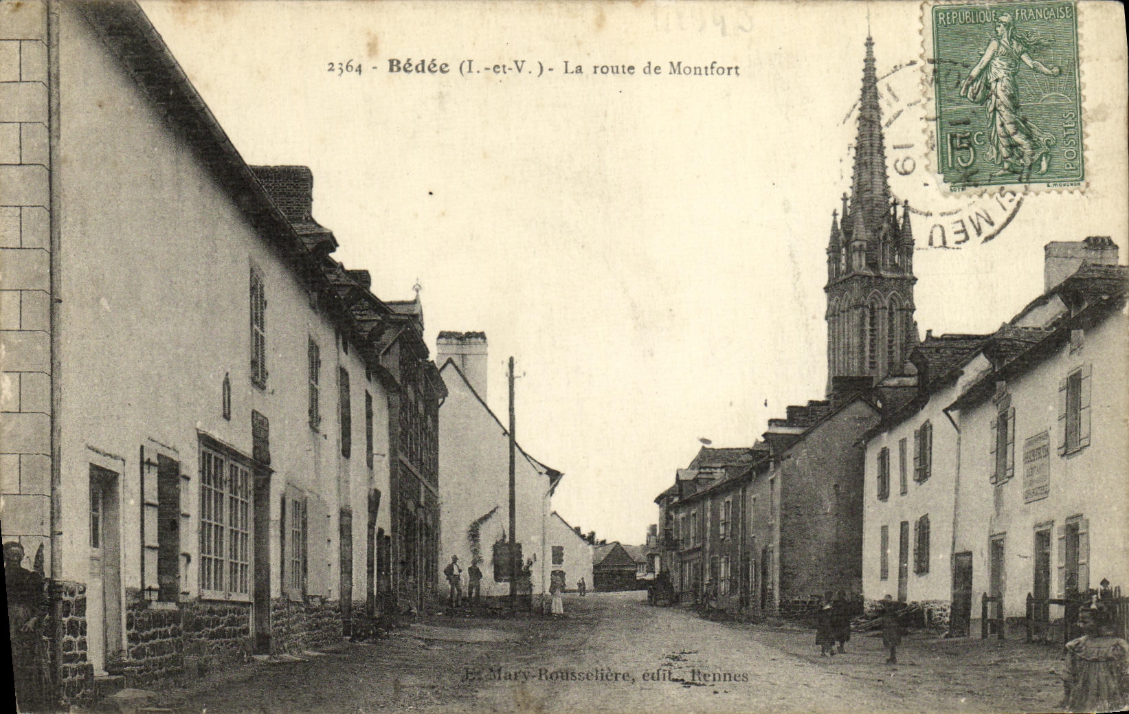 CPA Bedee La Route de Montfort