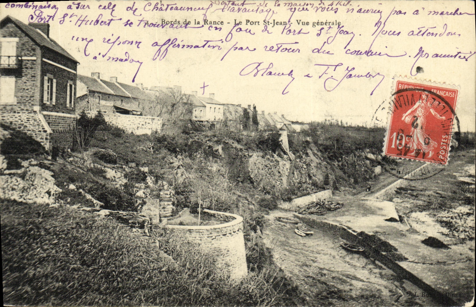 CPA Les Bords De La Rance Le Port St Jean Vue Generale