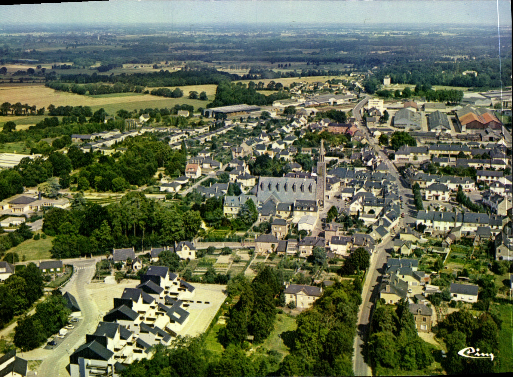 CPM Bruz Le Centre Vue Generale
