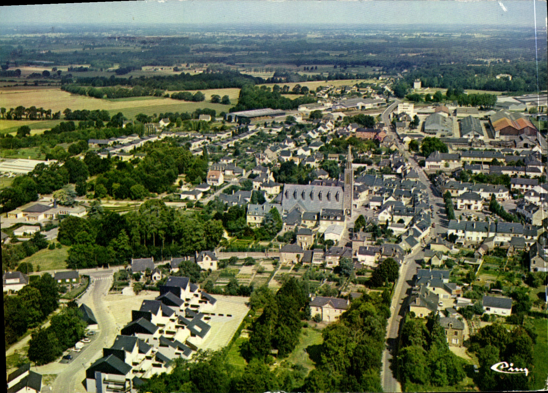 POSTAL MODERNA Bruz el aire visto de centro