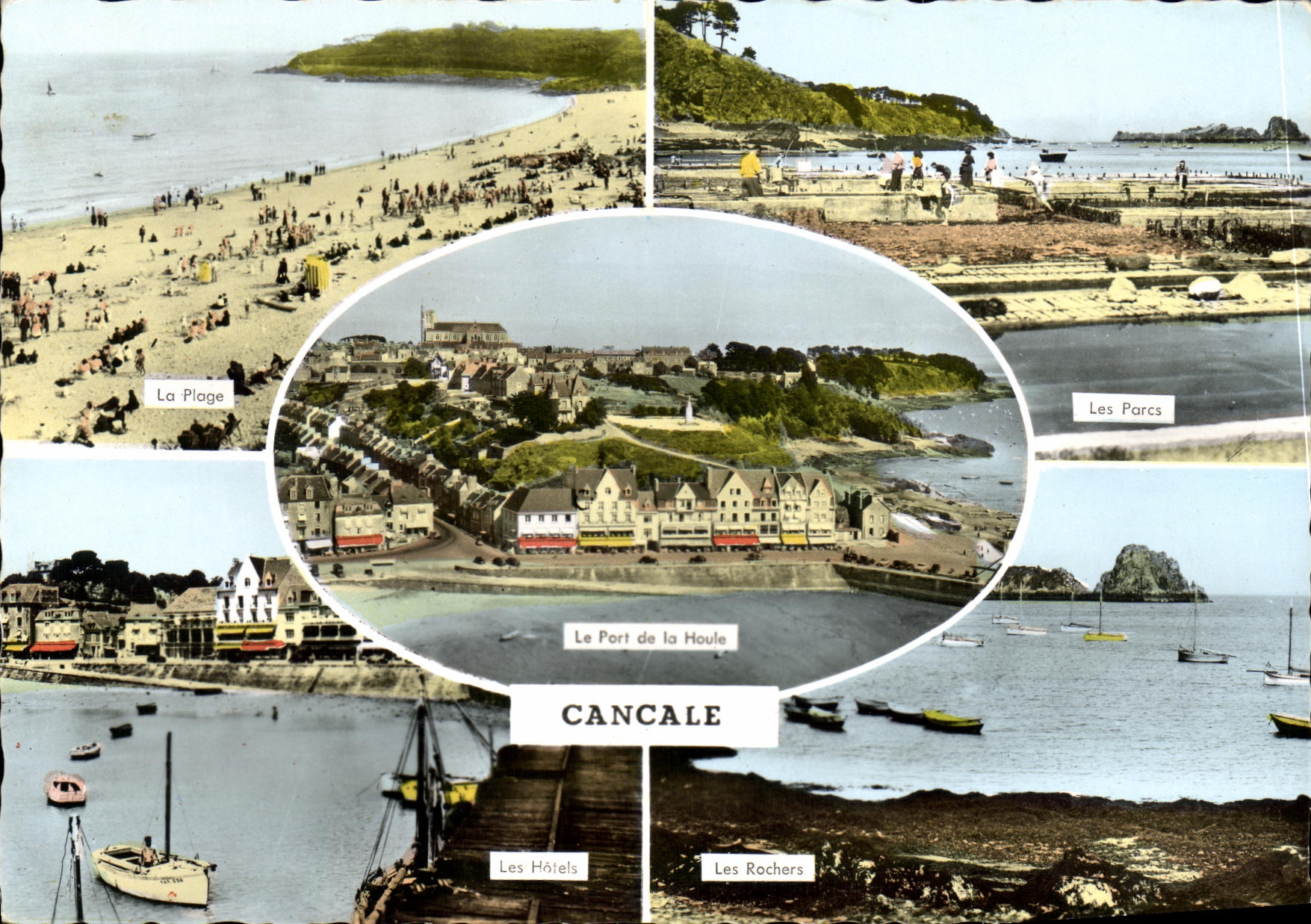 CPM Cancale La plage Les parcs Huitres Les hotels Les rocehrs