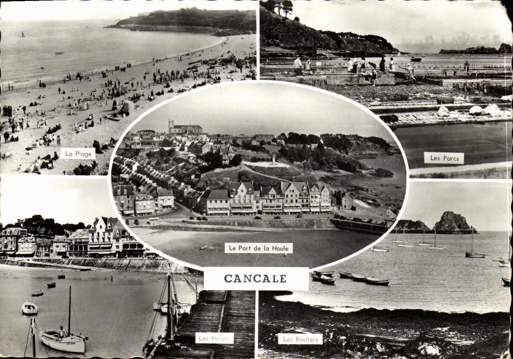 MODERN CARD Cancale the beach parks rocks the hotels Oysters