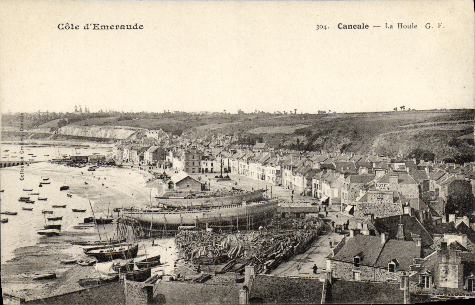 CPA Cancale La Houle Bateaux 