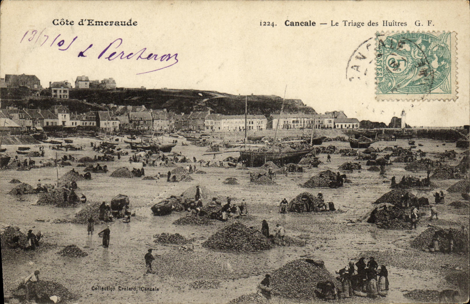 POSTAL Cancale de la VENDIMIA la clasificacion de la ostreicultura de las ostras