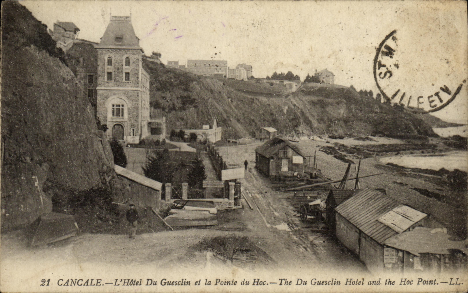 CPA Cancale L Hotel Du Guesclin et la Pointe du Hoc 