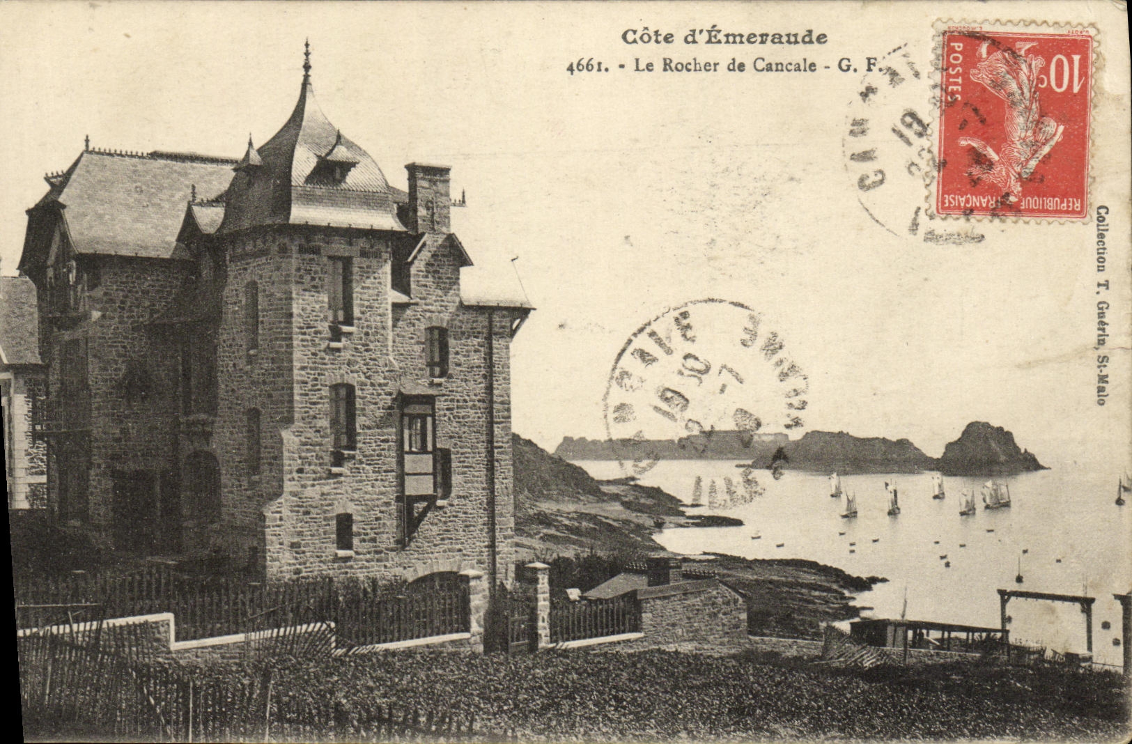 POSTAL de la VENDIMIA la roca de Cancale