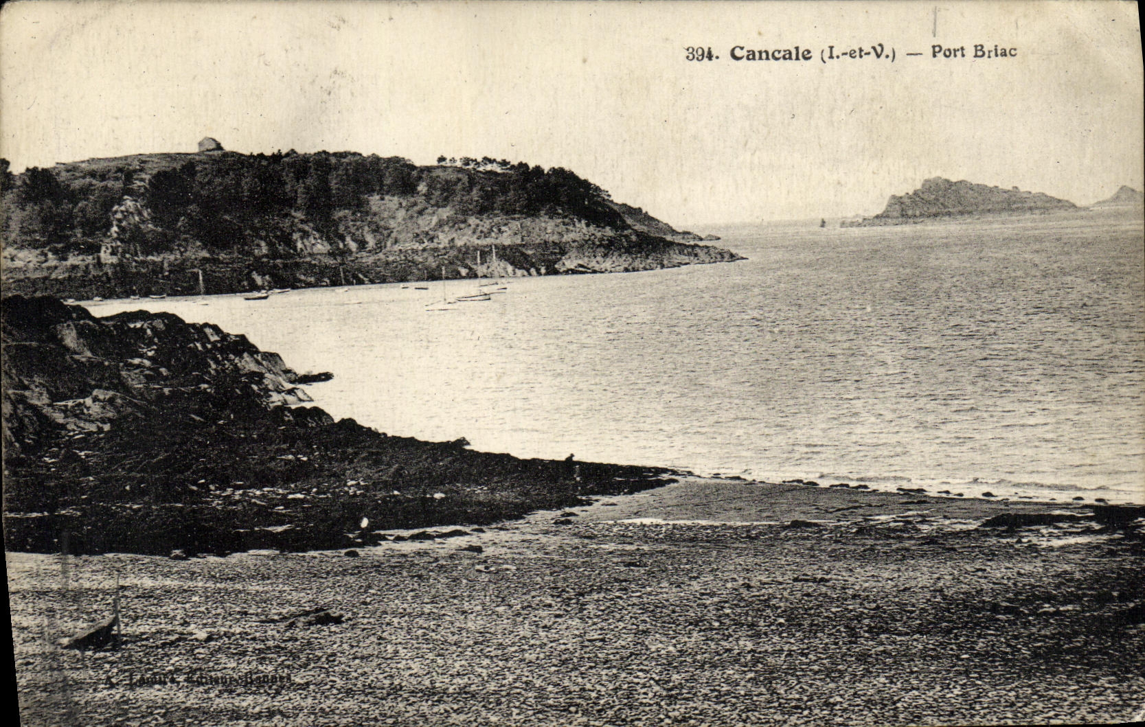 Puerto de Cancale Briac de la POSTAL de la VENDIMIA
