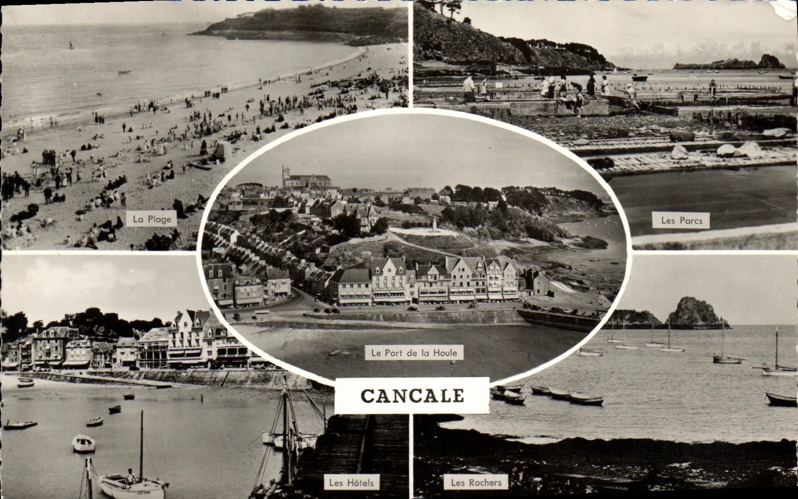CPM Cancale La plage Les hotels Les parcs Les rochers Ostreiculture