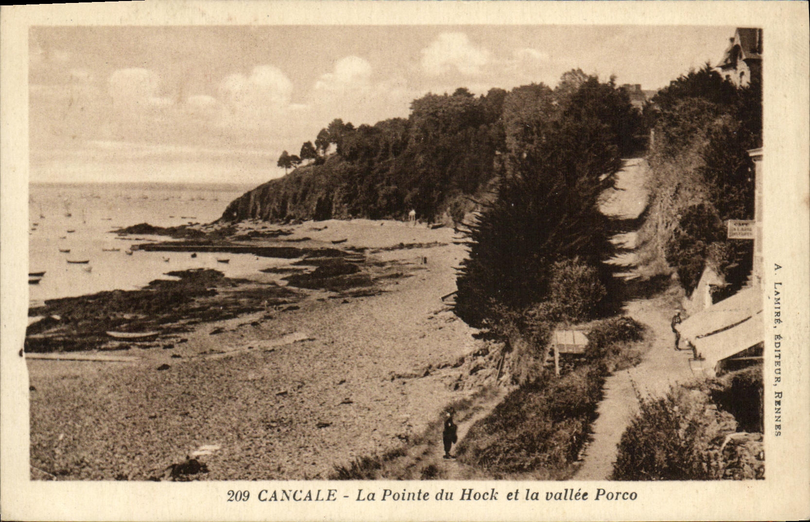 VINTAGE POSTCARD Cancale the Point of Hock and the Porco Valley