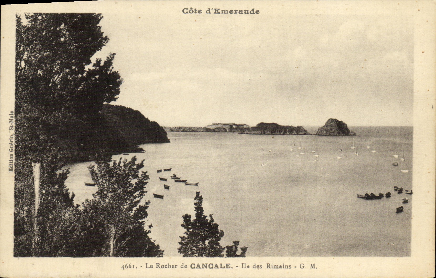 VINTAGE POSTCARD the Rock of Cancale of Rimains