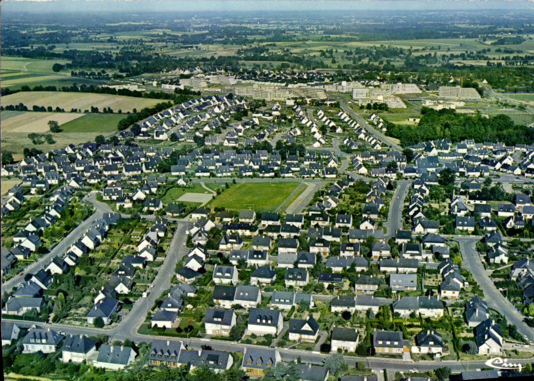 CPM Cesson Sevigne Vue aerienne Lotissement Beausoleil et La Chalotais 