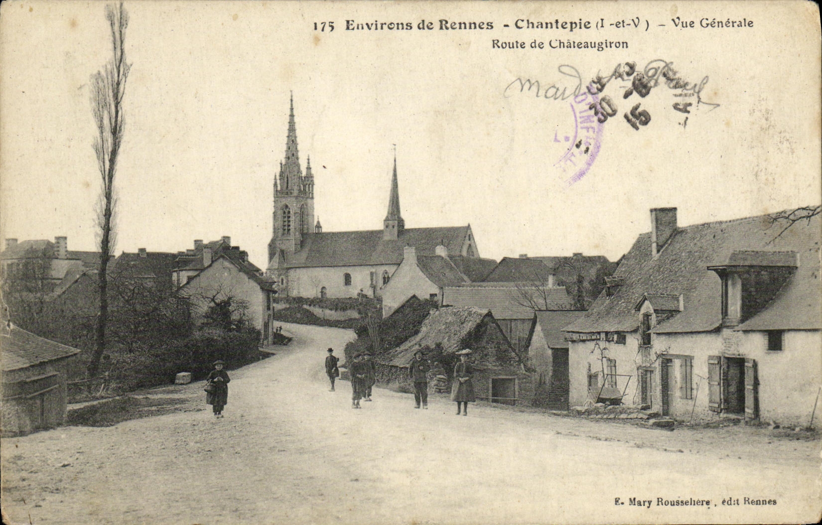 VINTAGE POSTCARD Surroundings of Rennes Chantepie View