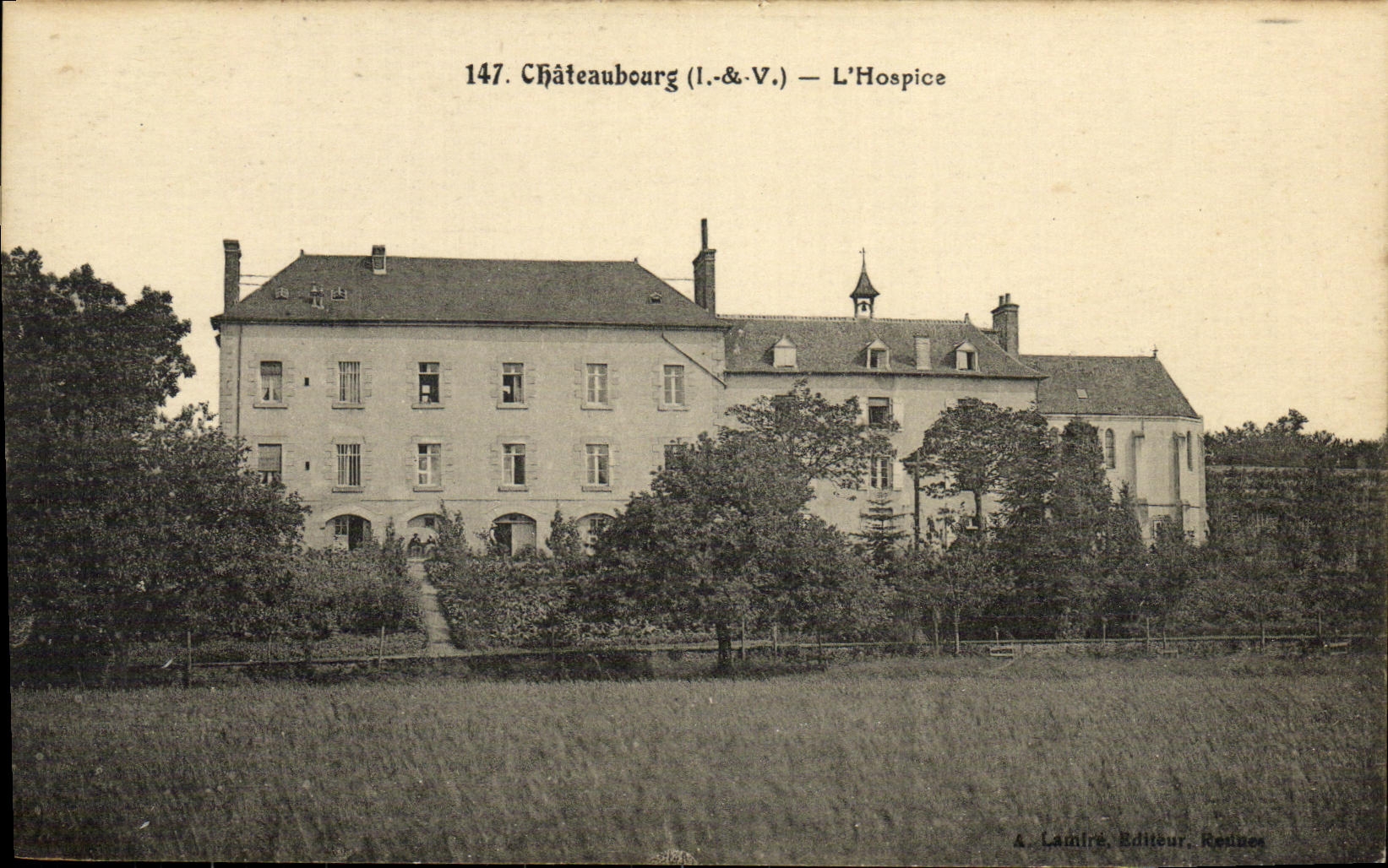VINTAGE POSTCARD Chateaubourg L Old people s home